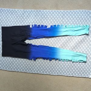 PINK athletic leggings | Small | Ombre black/blue